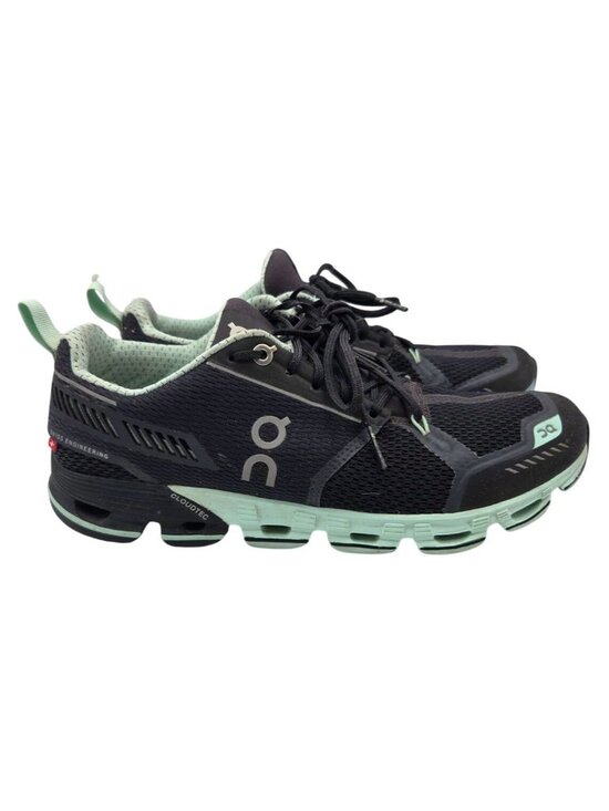 On Cloud Shoes - OnCloud Cloudflyer Womens 8 Navy Black Mint Athletic Running Shoes Sneaker READ